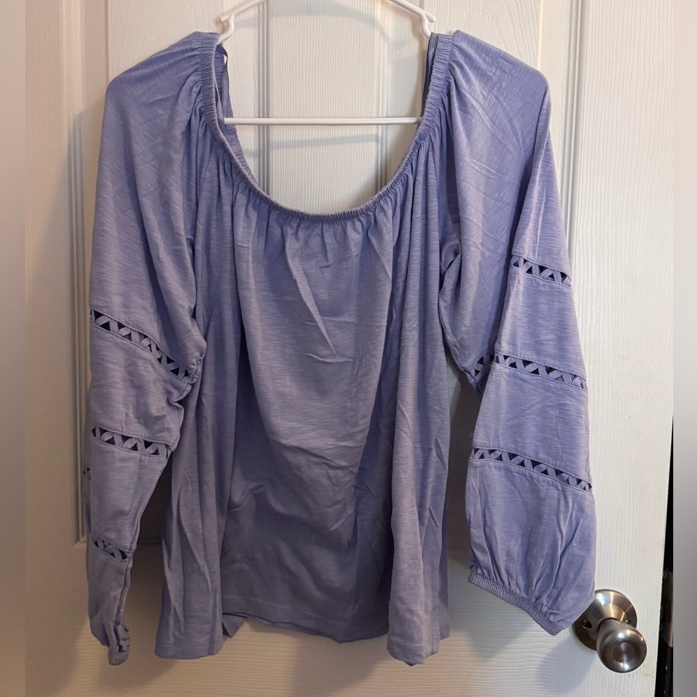 NWT Lilly Pulitzer Katt Top in Periwinkle Purple - Picture 2 of 5